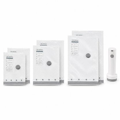 Kit de sac de compression voyage + pompe