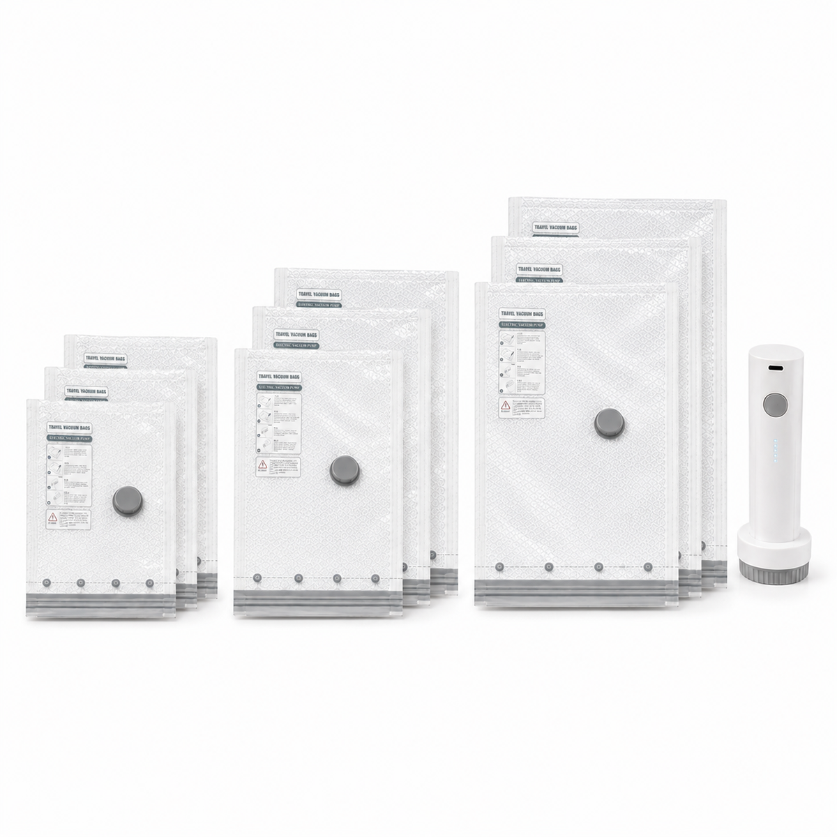 Kit de sac de compression voyage + pompe